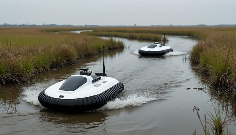 découvrez comment les aéroglisseurs télépilotés traversent les marais et atteignent des zones inaccessibles aux véhicules traditionnels.